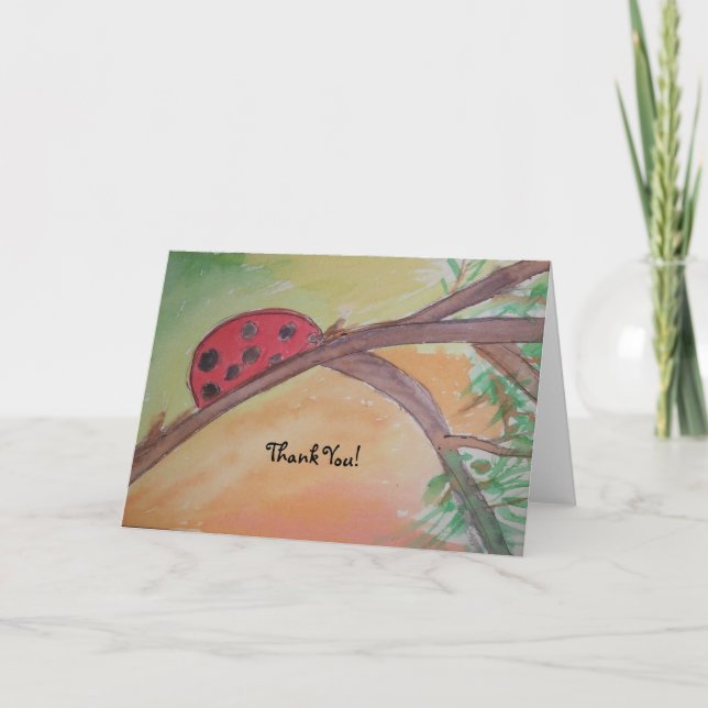 ladybug thank you card (Front)