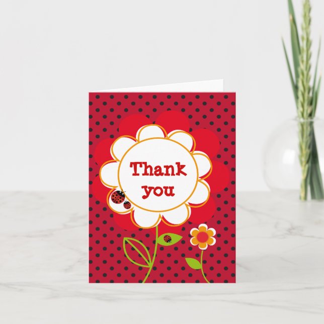Ladybug thank you card (Front)