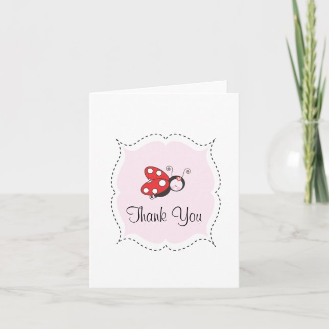 Ladybug Thank You Card (Front)