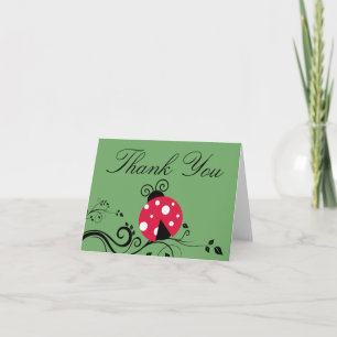 Ladybug Thank You  Card