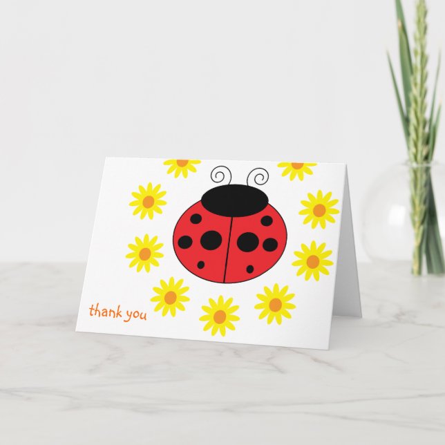 Ladybug Thank You Card (Front)