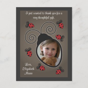 Ladybug Thank You Card Post Card by youreinvited at Zazzle