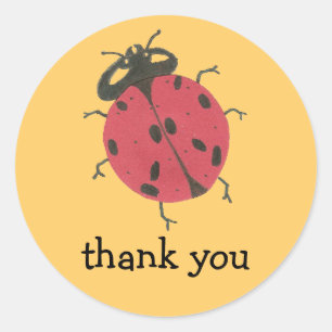 Ladybug thank you sticker