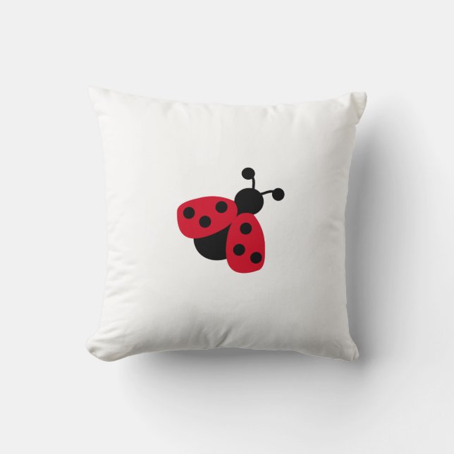 Ladybug Throw Pillow (Front)