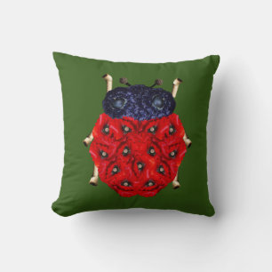 ladybug throw pillow