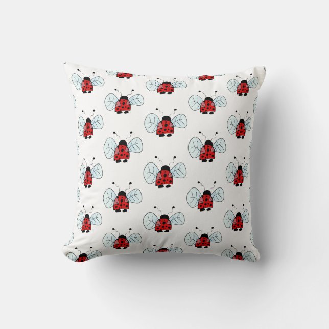 Ladybug  throw pillow (Front)