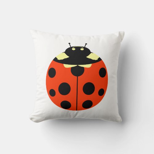ladybug throw pillow