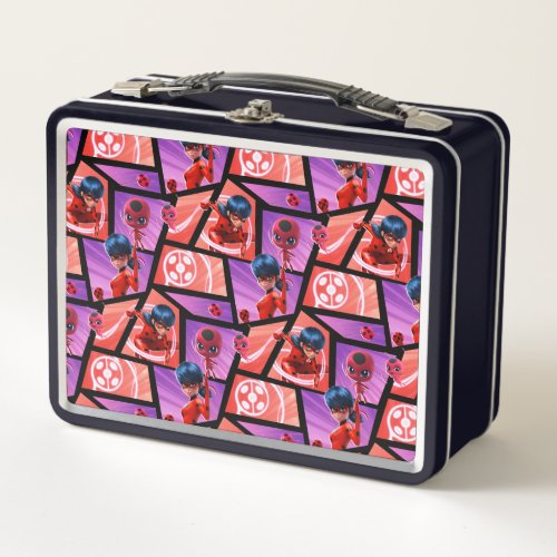 Ladybug  Tikki Pattern Metal Lunch Box