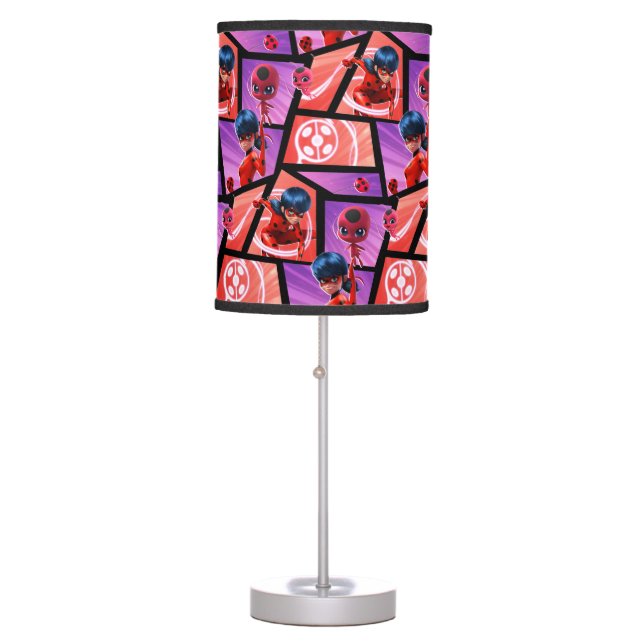 Ladybug & Tikki Pattern Table Lamp (Front)
