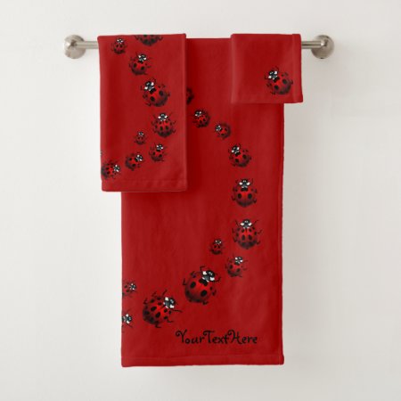 Ladybug Towel Sets Personalized Ladybug Towels
