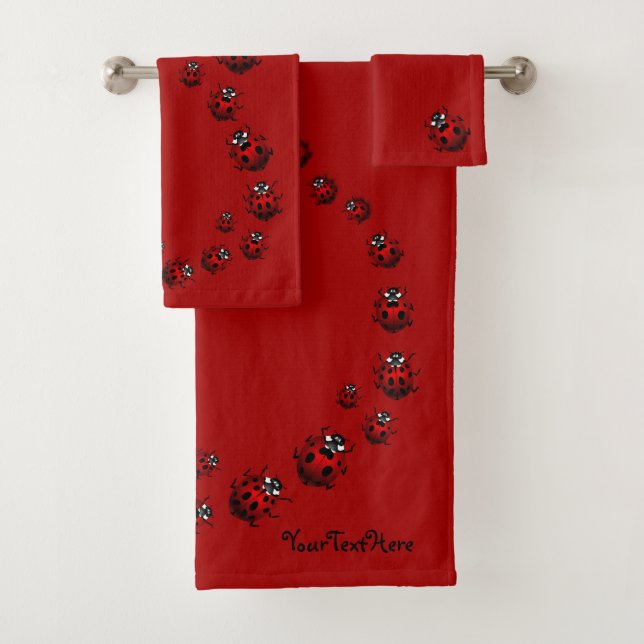 Ladybug Towel Sets Personalized Ladybug Towels (Insitu)