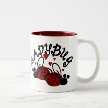 Ladybug Two-tone Coffee Mug by DoggieAvenue at Zazzle