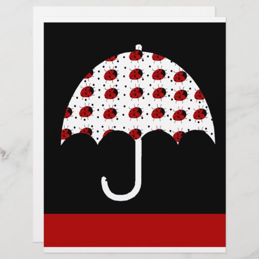 Ladybug Umbrella Design (Front/Back)