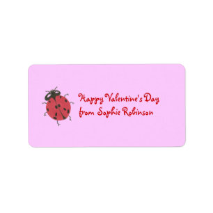 Ladybug valentine personalized sticker