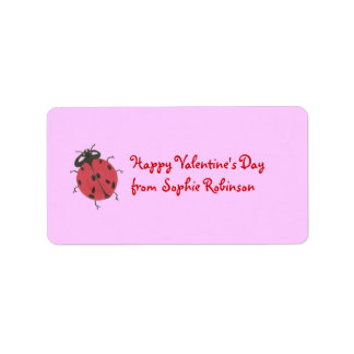 Ladybug valentine personalized sticker