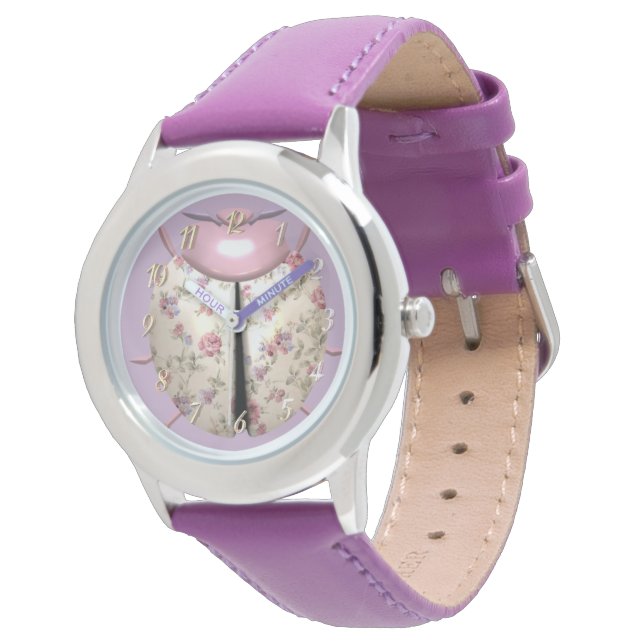 Ladybug violets and Roses cute floral Watch (Angled)