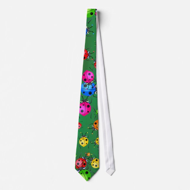 Ladybug Wallpaper Tie (Front)