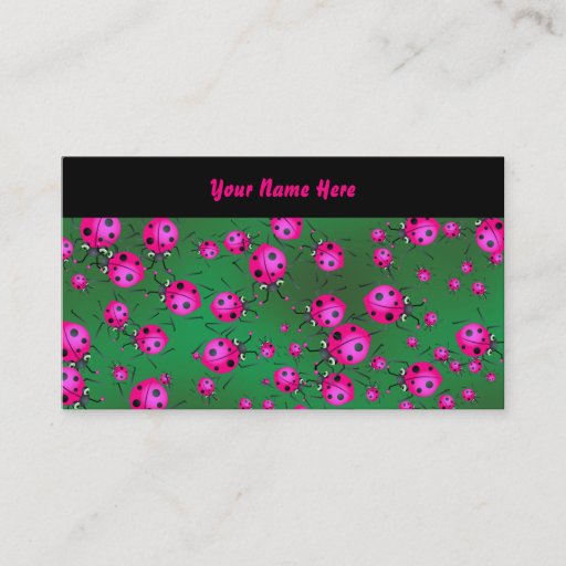 Customizable Ladybug Wallpaper, Your Name Here Business Cards