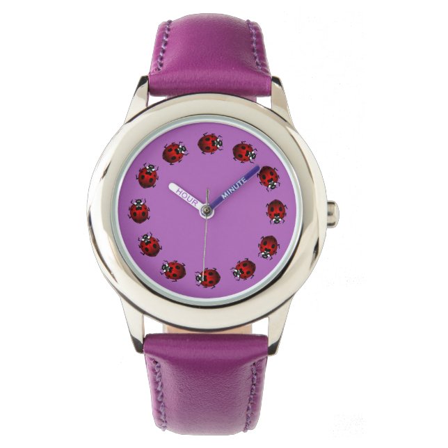Ladybug Watch Kid's Ladybug Wrist Watch Bug Gifts (Front)