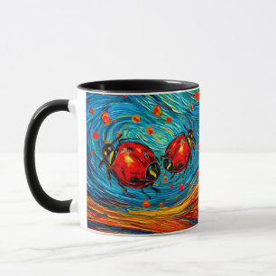Ladybug Watercolor Mug