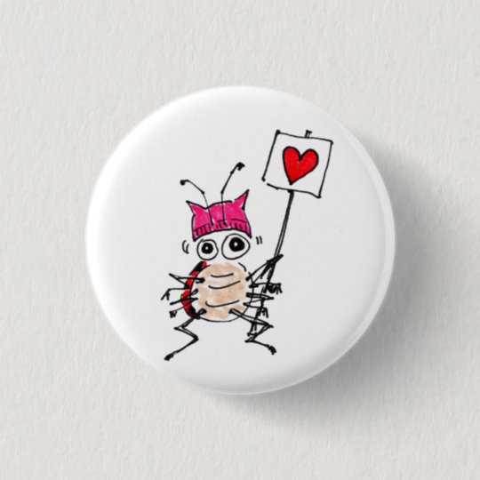 Ladybug Wearing Pussy Hat Pin