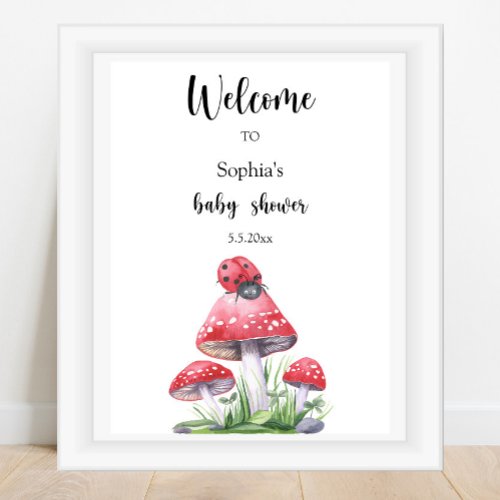 Ladybug _ Welcome baby shower Poster