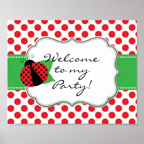 Ladybug Welcome Door Sign