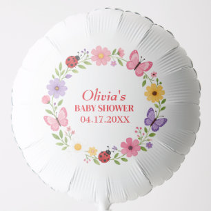 Ladybug Wildflower Baby Girl Shower Balloon