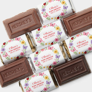 Ladybug Wildflower Baby Girl Shower Hershey's Miniatures
