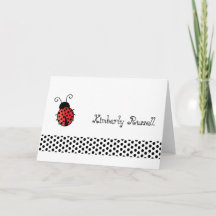 Ladybug with Dots Personalized Stationery