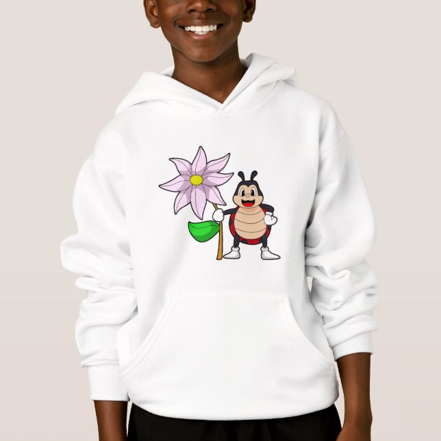 Ladybug with Flower.PNG Hoodie (Front)