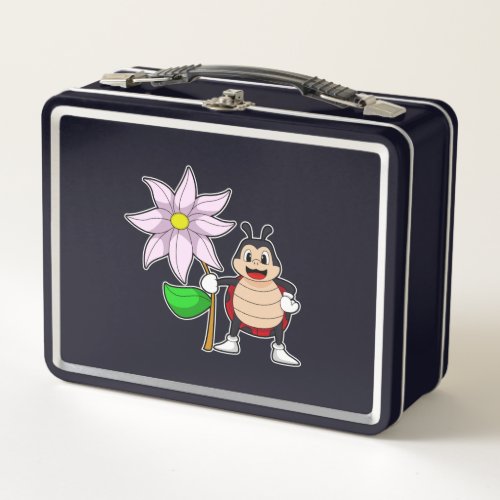 Ladybug with FlowerPNG Metal Lunch Box