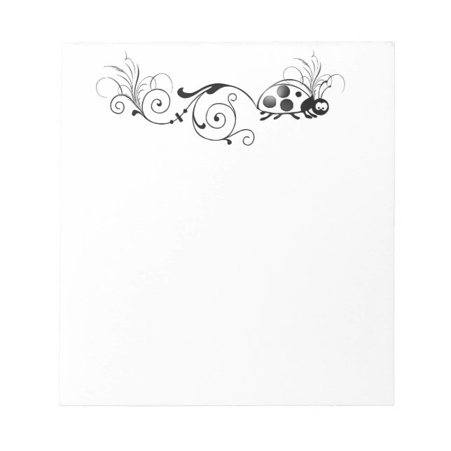Ladybug with fun tail notepad (Front)