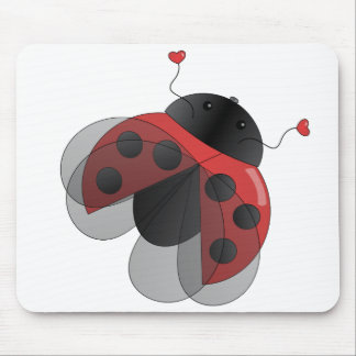 Ladybug with Opern Wings Mouse Pad