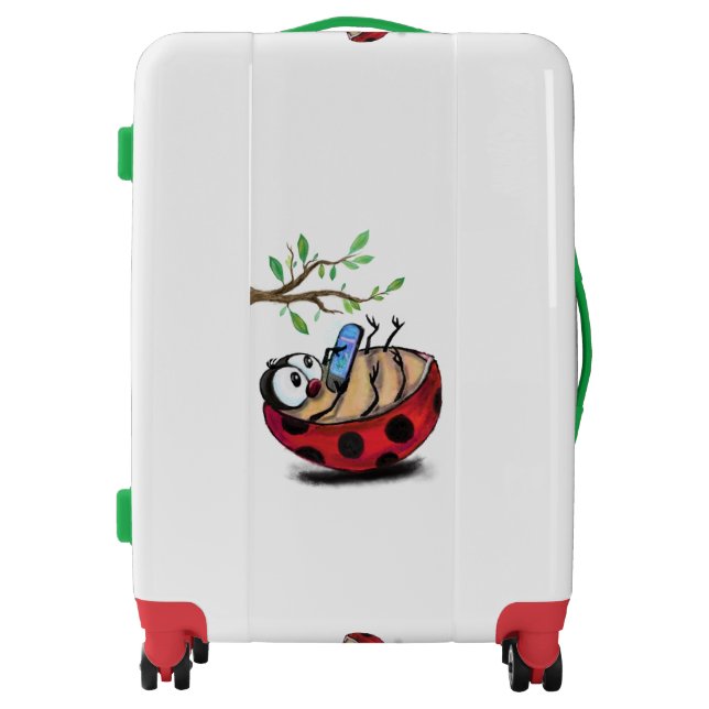 Ladybug with Phone Luggage Spring - Fun (Front)