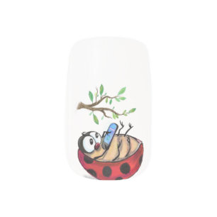 Ladybug with Phone Minx Nail Art Spring - Fun