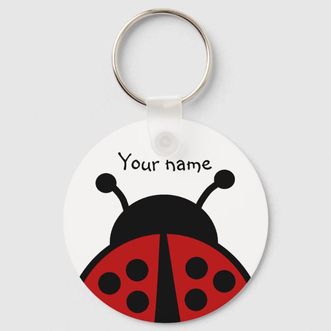 Ladybug with your name keychain (Front)