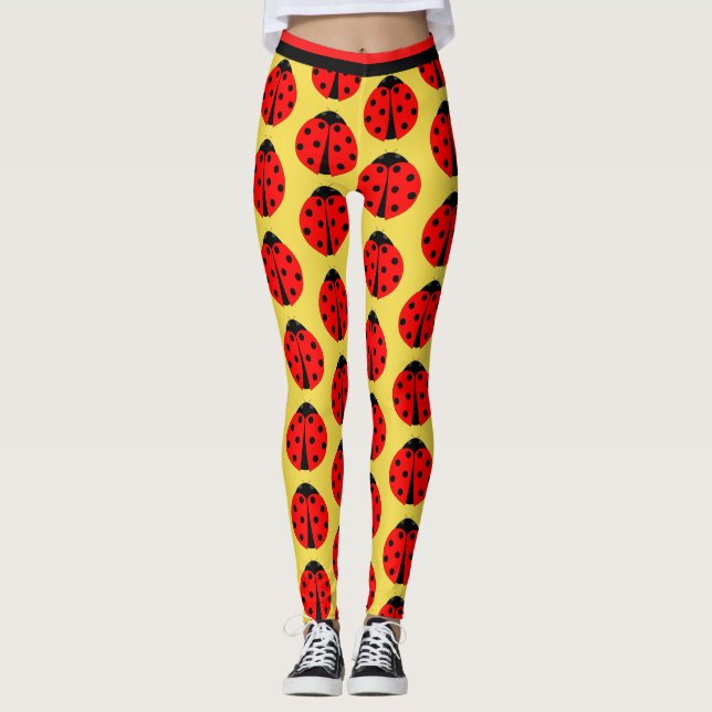 Ladybug Women's Leggings Exercise Yoga Pants (Front)