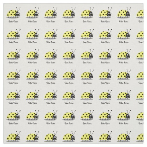 Ladybug Yellow Fabric