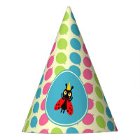 Ladybugs and balloons children Birthday Party Party Hat
