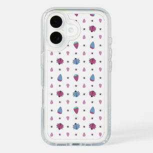 ladybugs and berries pattern iPhone 16 case