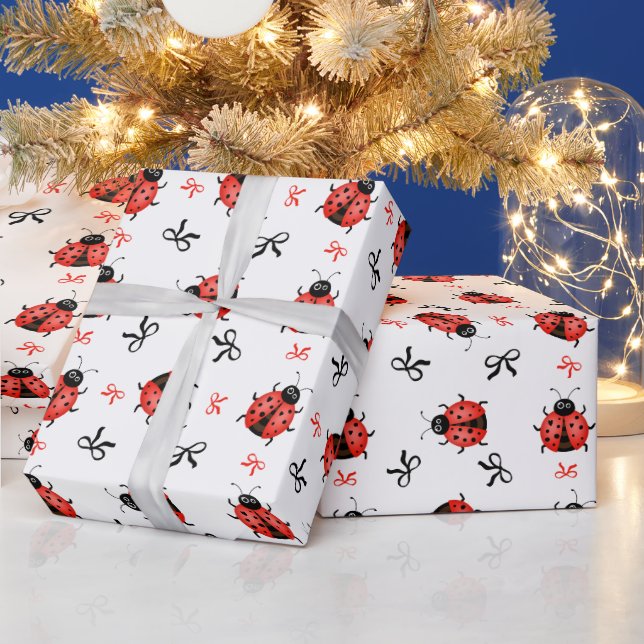 Ladybugs and bows (PLEASE READ BELOW) Wrapping Paper (Holidays)
