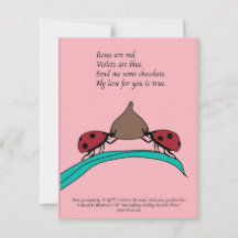 Ladybugs and chocolate AI-generated card