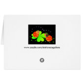 ladybugs and clovers greeting card (Back Horizontal)