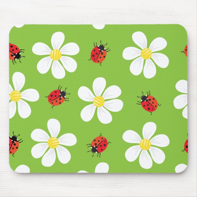 Ladybugs and Daisies Mousepad (Front)