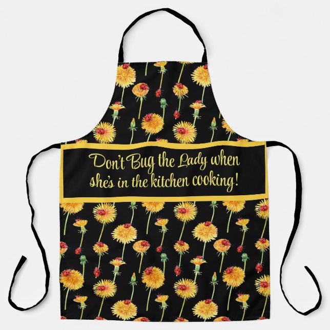 Ladybugs and Dandelions - Don't Bug The Lady Apron (Front)