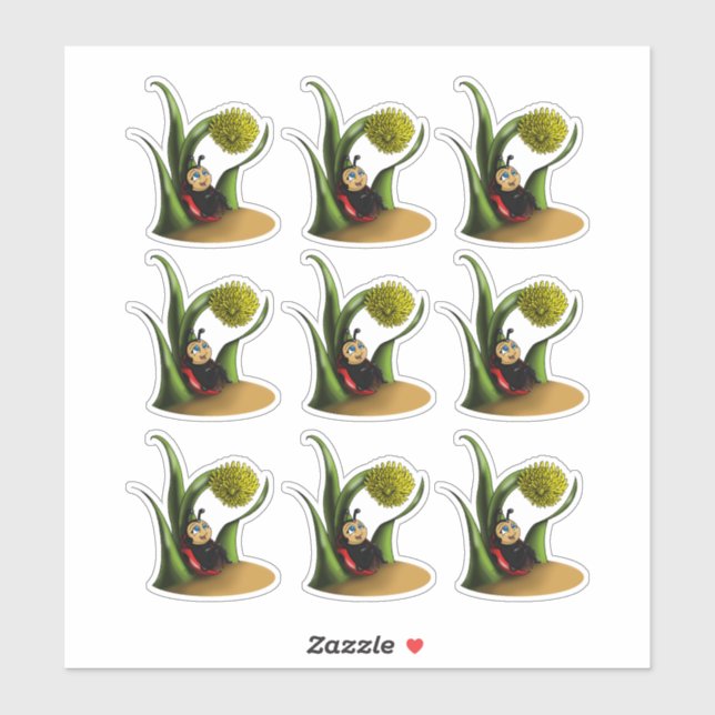 Ladybugs and Dandelions Sticker (Sheet)
