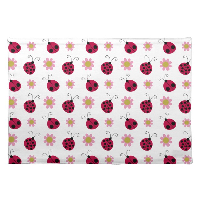 Ladybugs and Flowers Place Mat