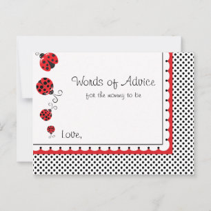 Ladybugs and Polka Dots Mommy Advice Card