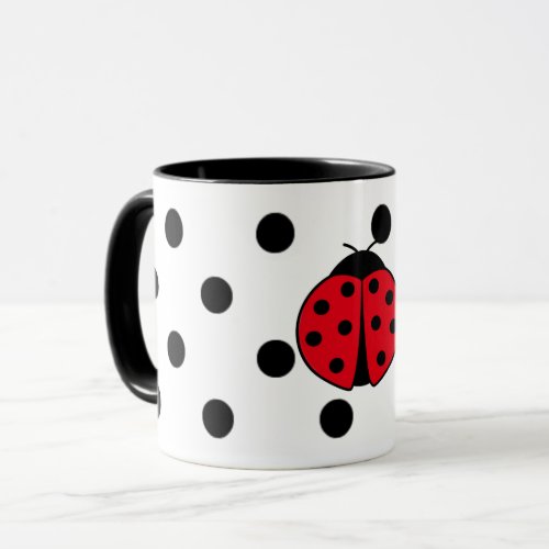 Ladybugs and polka dots     mug